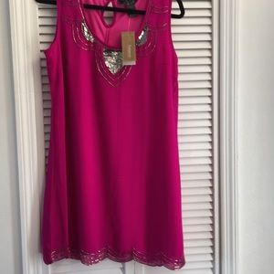 Blue rain beaded dress